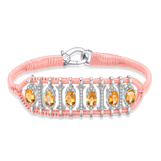 Teresina Neon Coral bracelet - Citrine