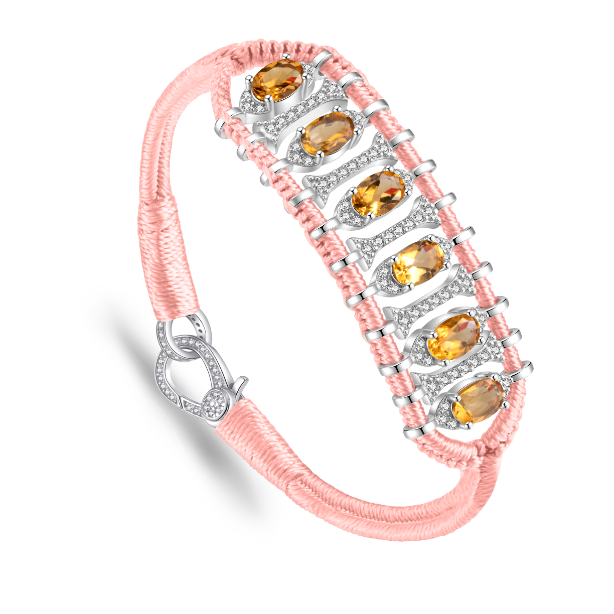 Teresina Neon Coral bracelet - Citrine