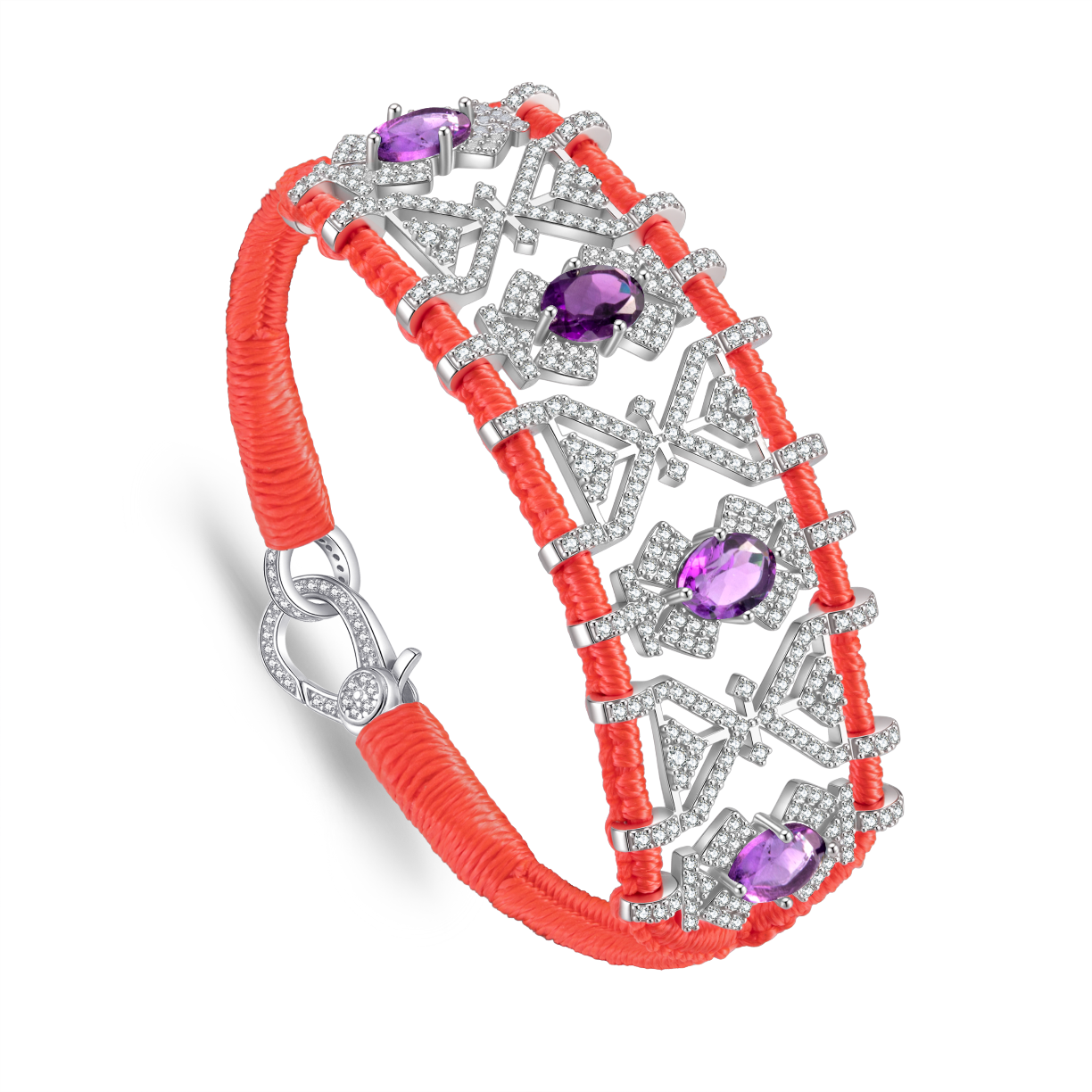 Bracelet Fortalezza Neon Flash - Amethysts