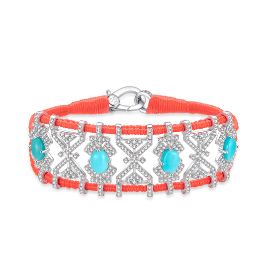 Bracelet Fortalezza neon flash - Turquoises