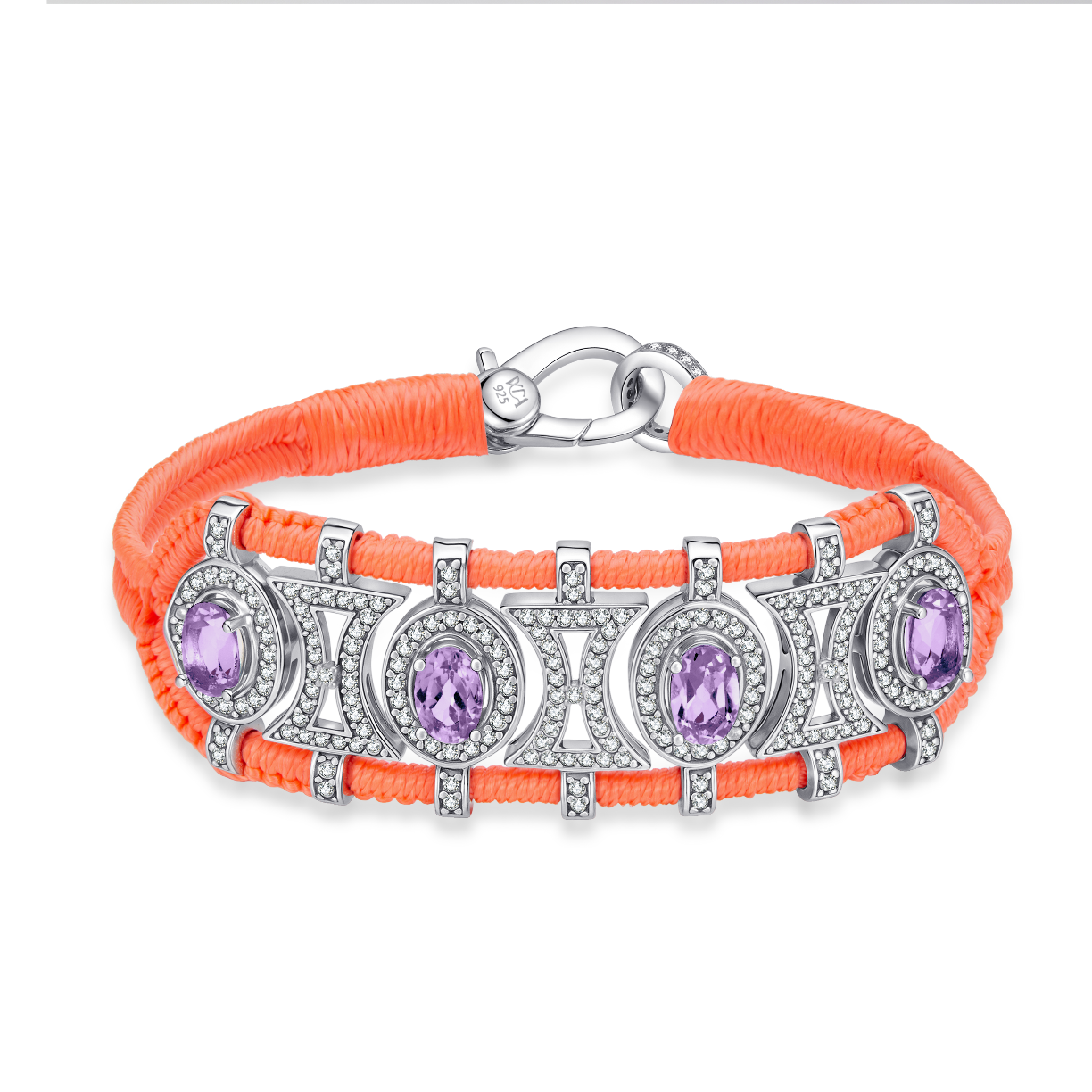 Olinda neon-flash bracelet - Amethysts
