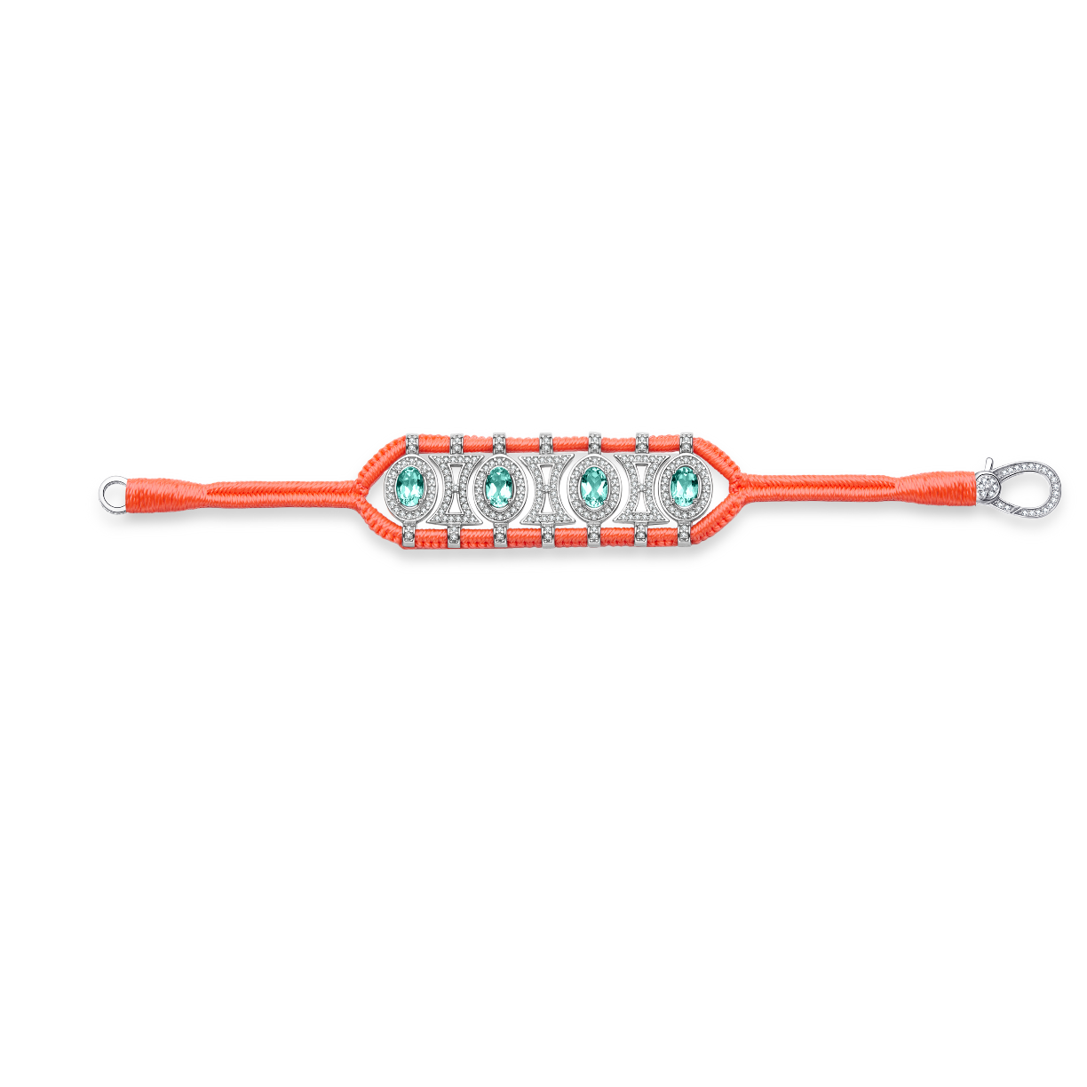 Olinda neon-flash bracelet - Emeralds