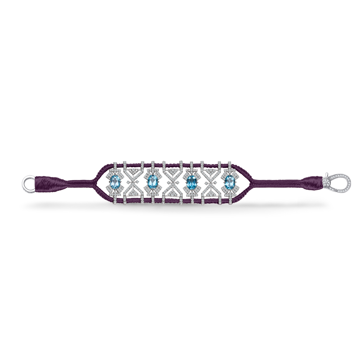 Bracelet Fortalezza Eggplant - Topazes