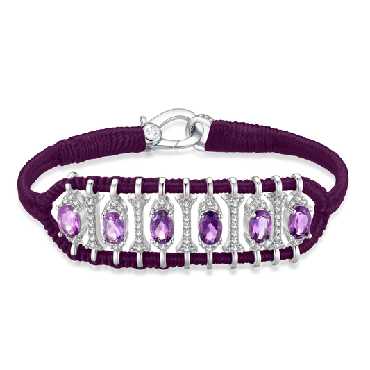 Teresina eggplant bracelet - Amethyst
