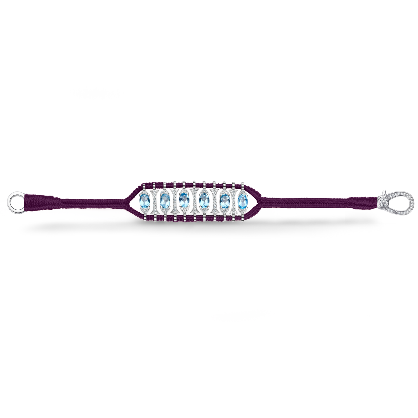 Teresina eggplant bracelet - Topaz