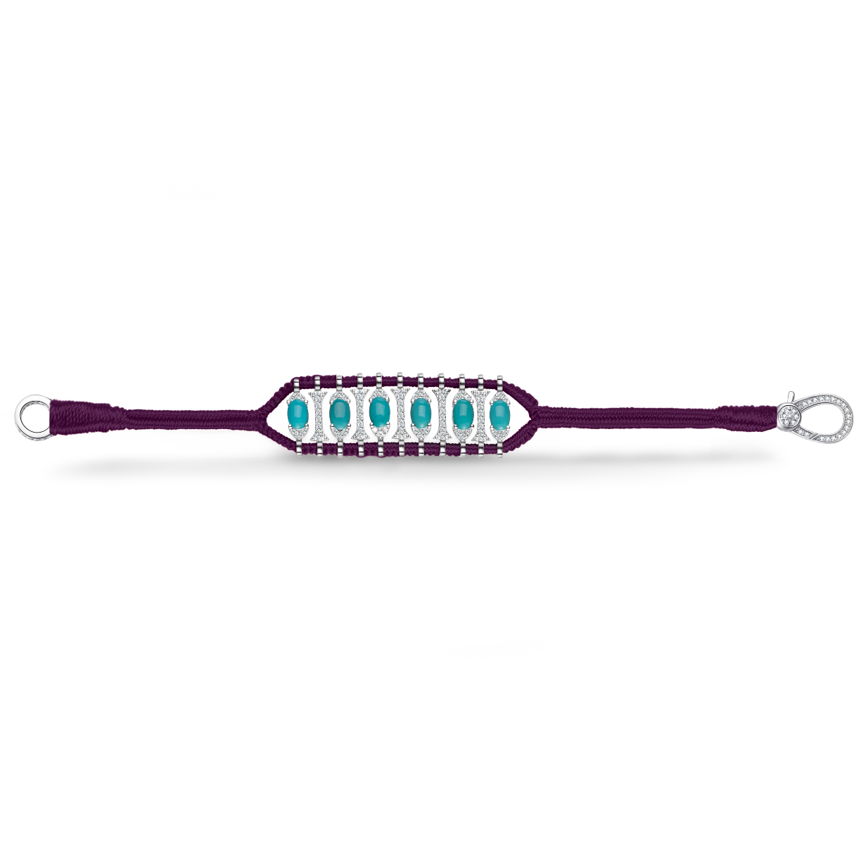 Teresina eggplant bracelet - Turquoise