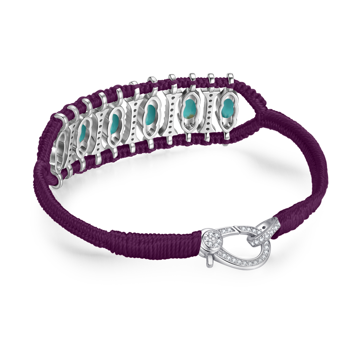 Teresina eggplant bracelet - Turquoise