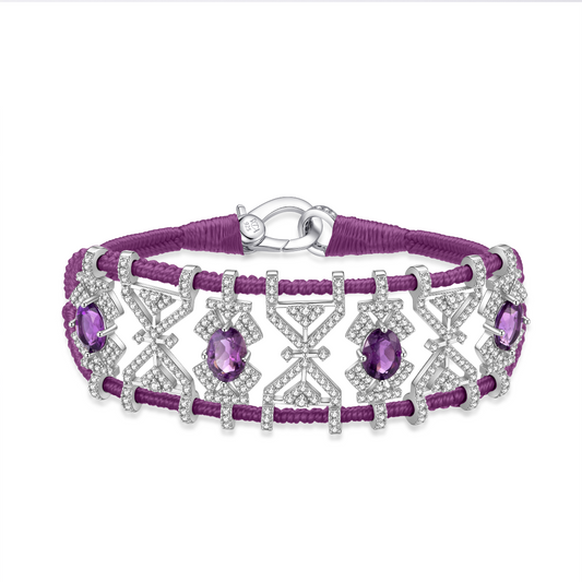 Bracelet Fortalezza Purple - Amethysts