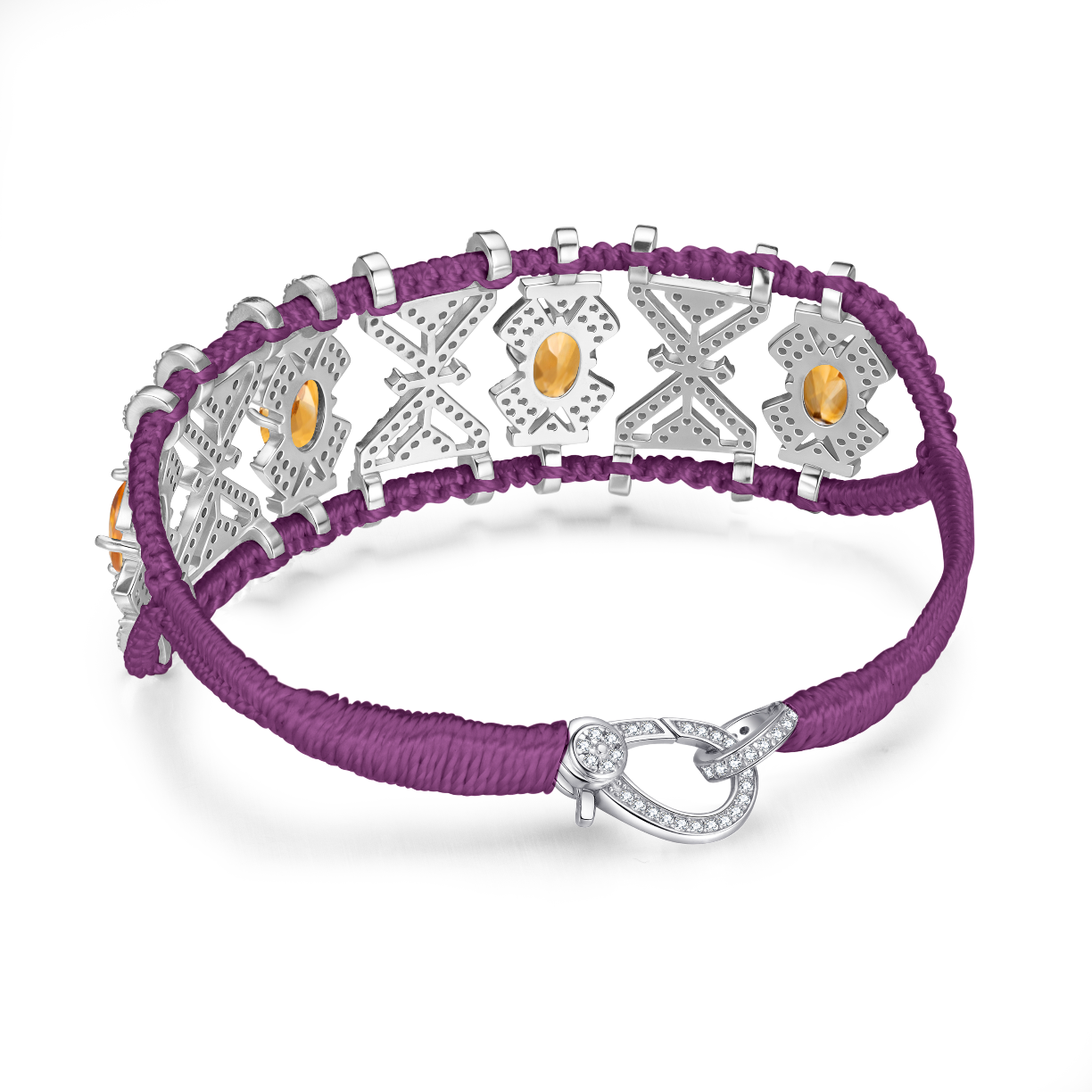 Bracelet Fortalezza Purple- Citrines