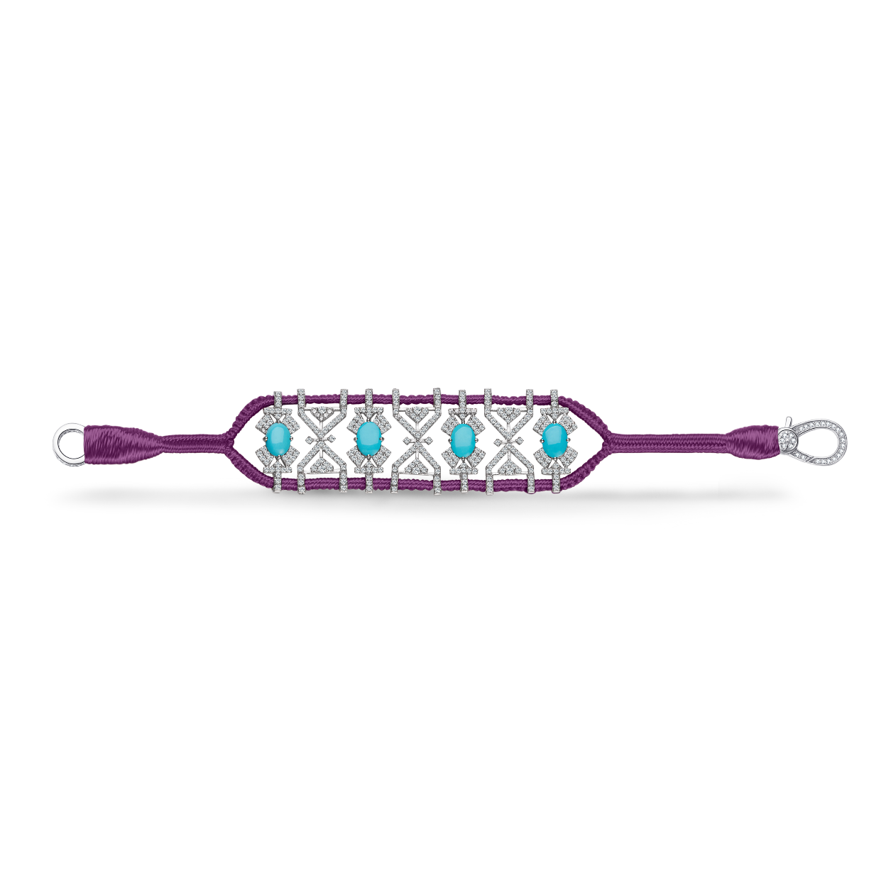 Bracelet Fortalezza Violet - Turquoises