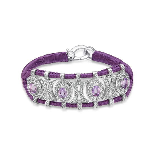 Bracelet Olinda violet - Améthystes