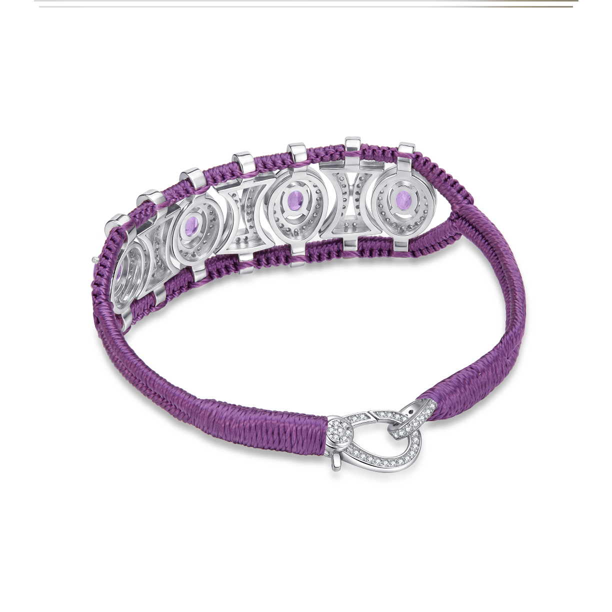 Bracelet Olinda violet - Améthystes