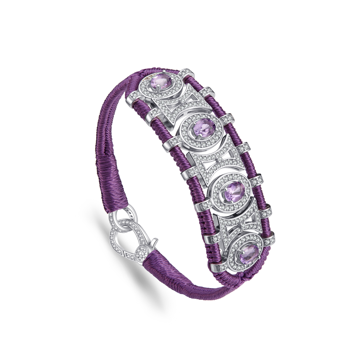 Bracelet Olinda violet - Améthystes