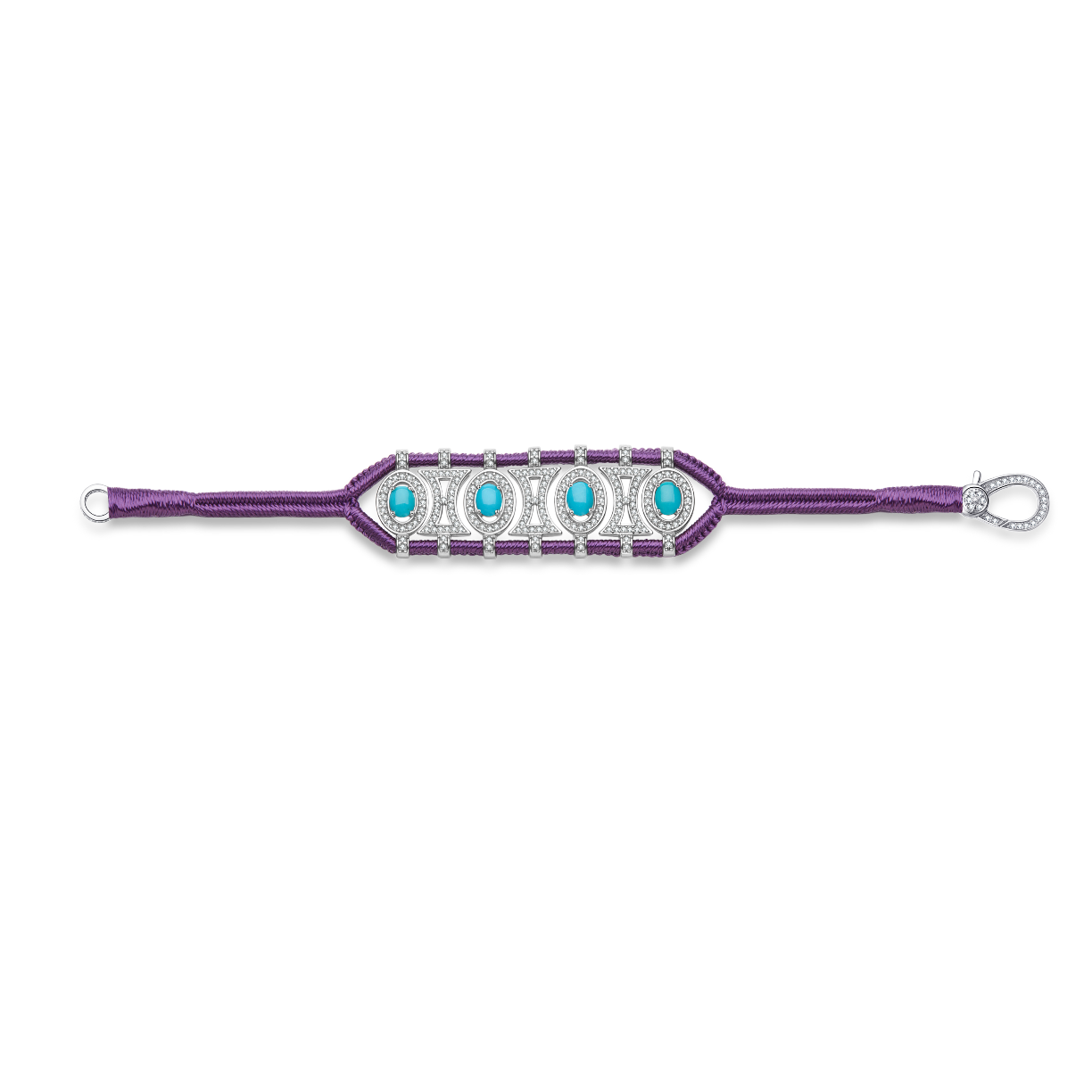 Bracelet Olinda violet - turquoises