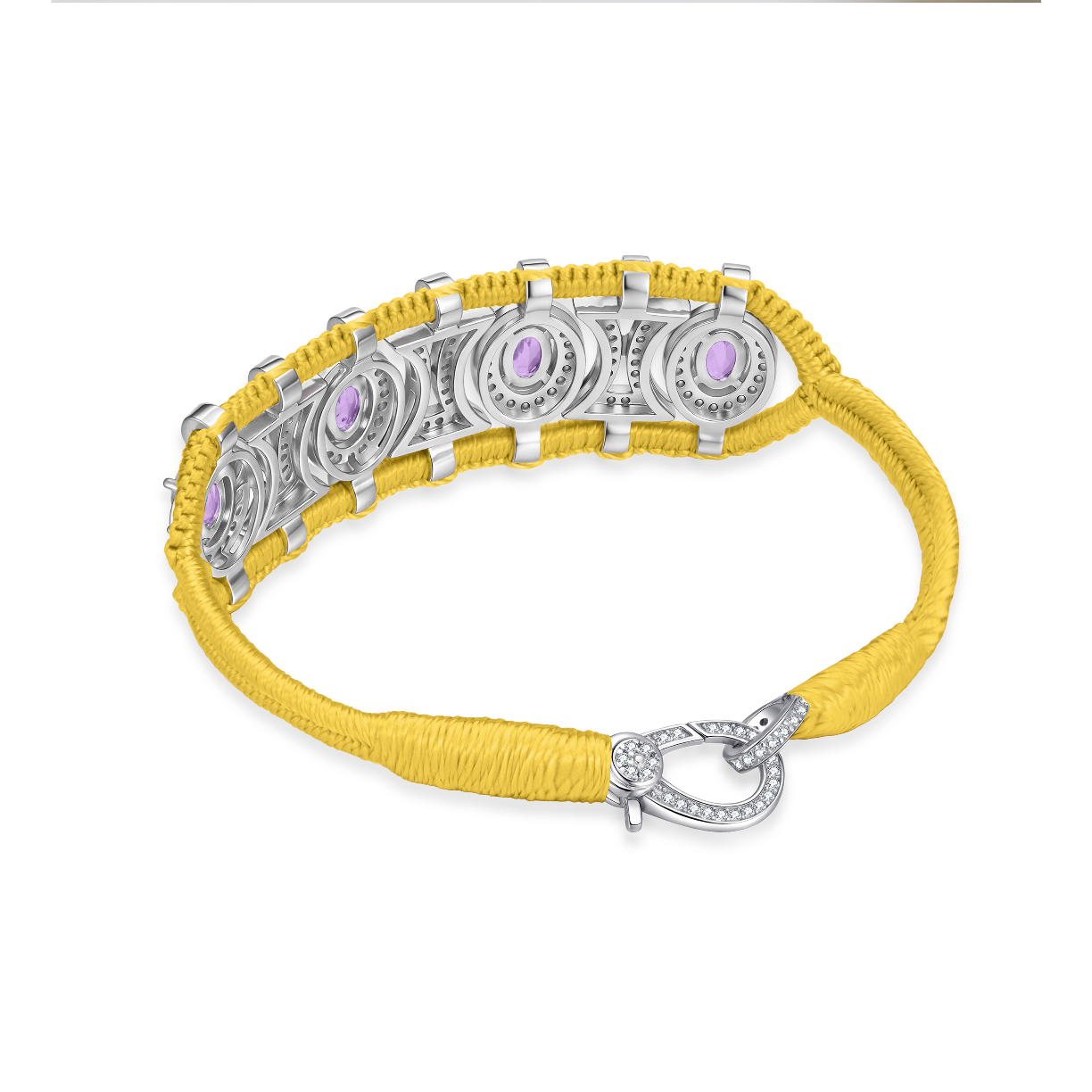 Bracelet Olinda safran - Améthystes