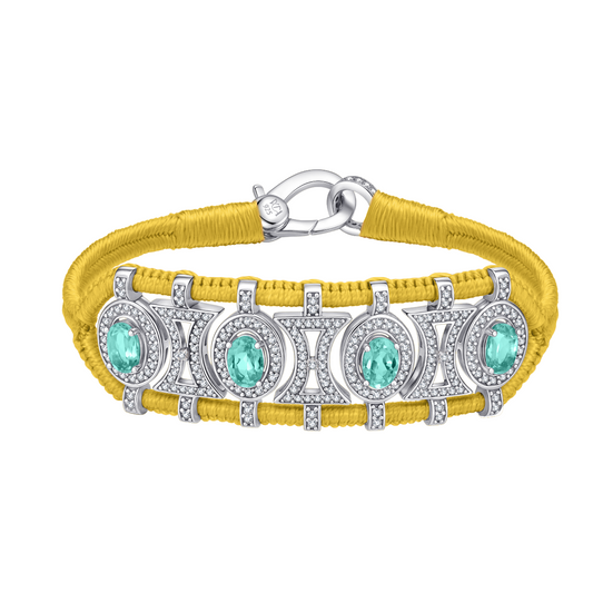 Olinda saffron bracelet - Emeralds