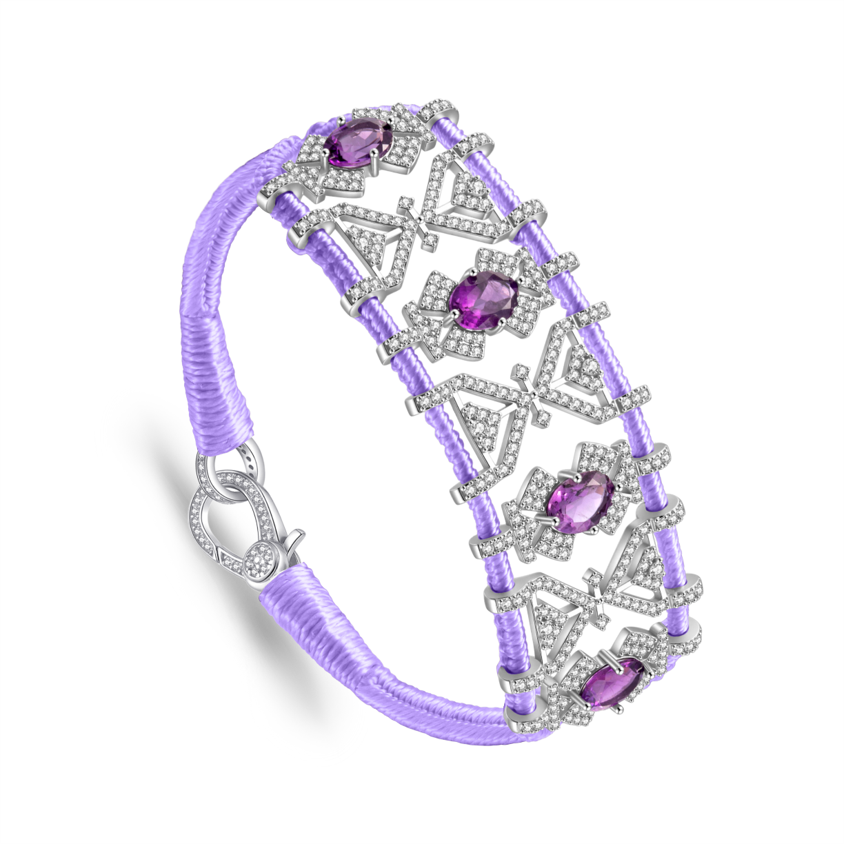 Bracelet Fortalezza Lilac - Amethysts