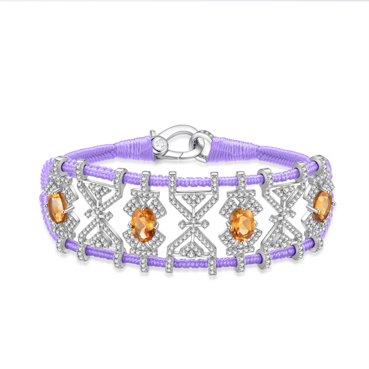 Bracelet Fortalezza Lilac - Citrines