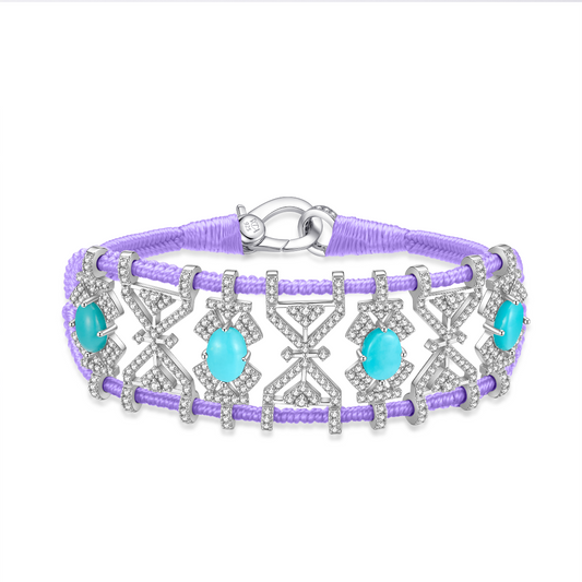 Bracelet Fortalezza Lilas - Turquoises