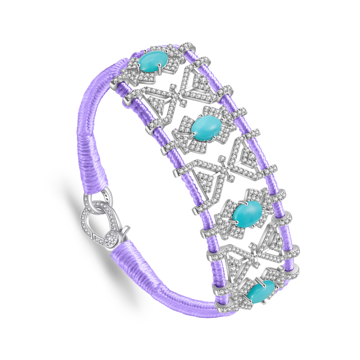 Bracelet Fortalezza Lilac - Turquoises