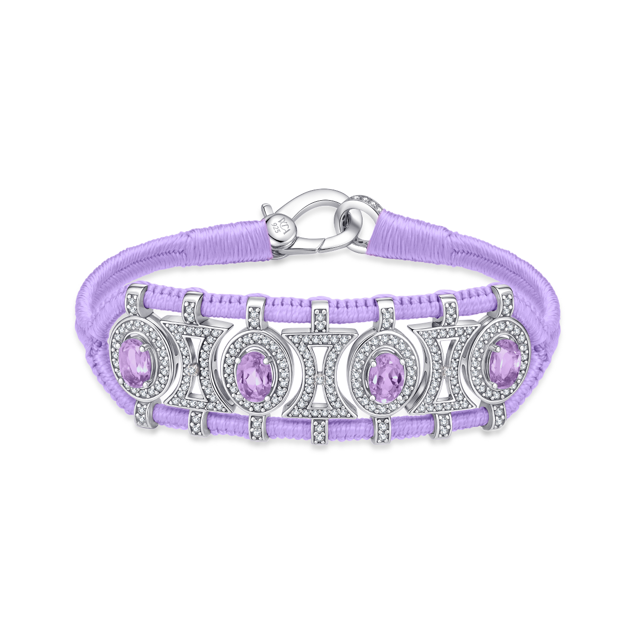 Olinda lilas bracelet - Amethysts