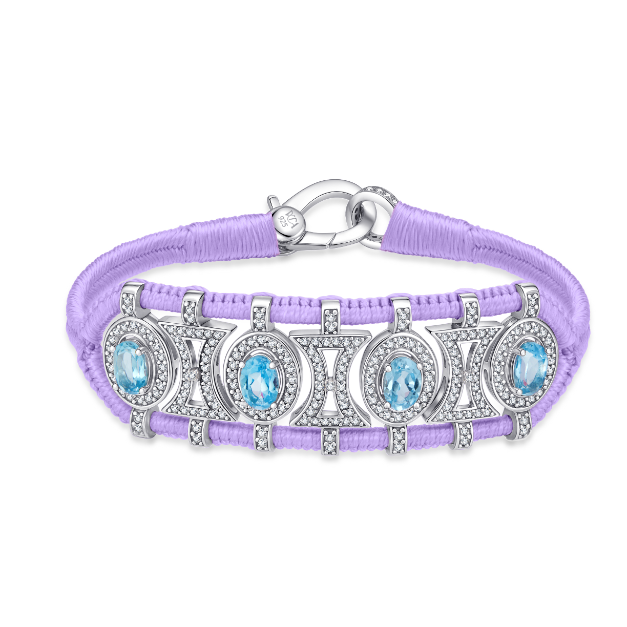 Olinda lilac bracelet - Topazes