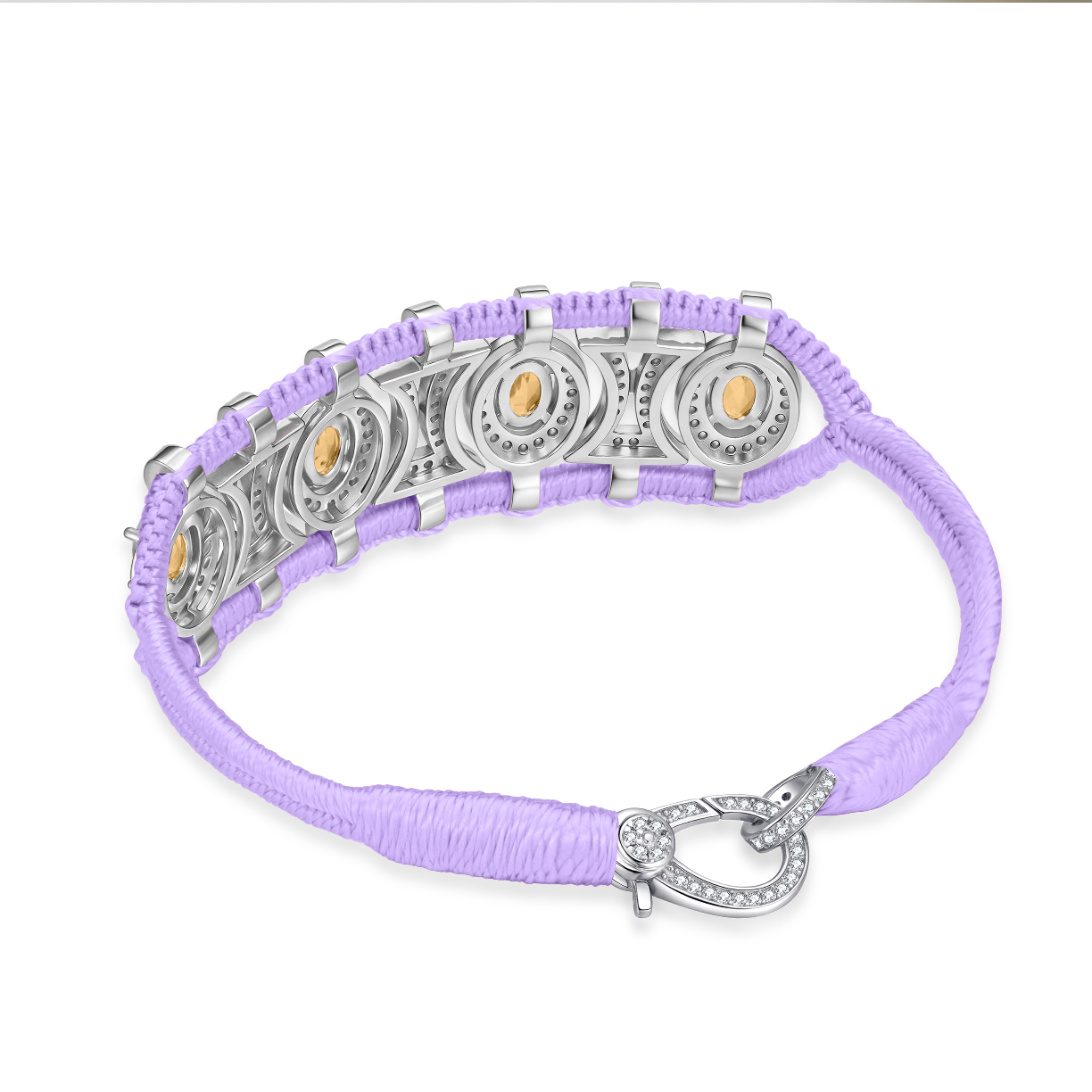 Bracelet Olinda lilas - Citrines