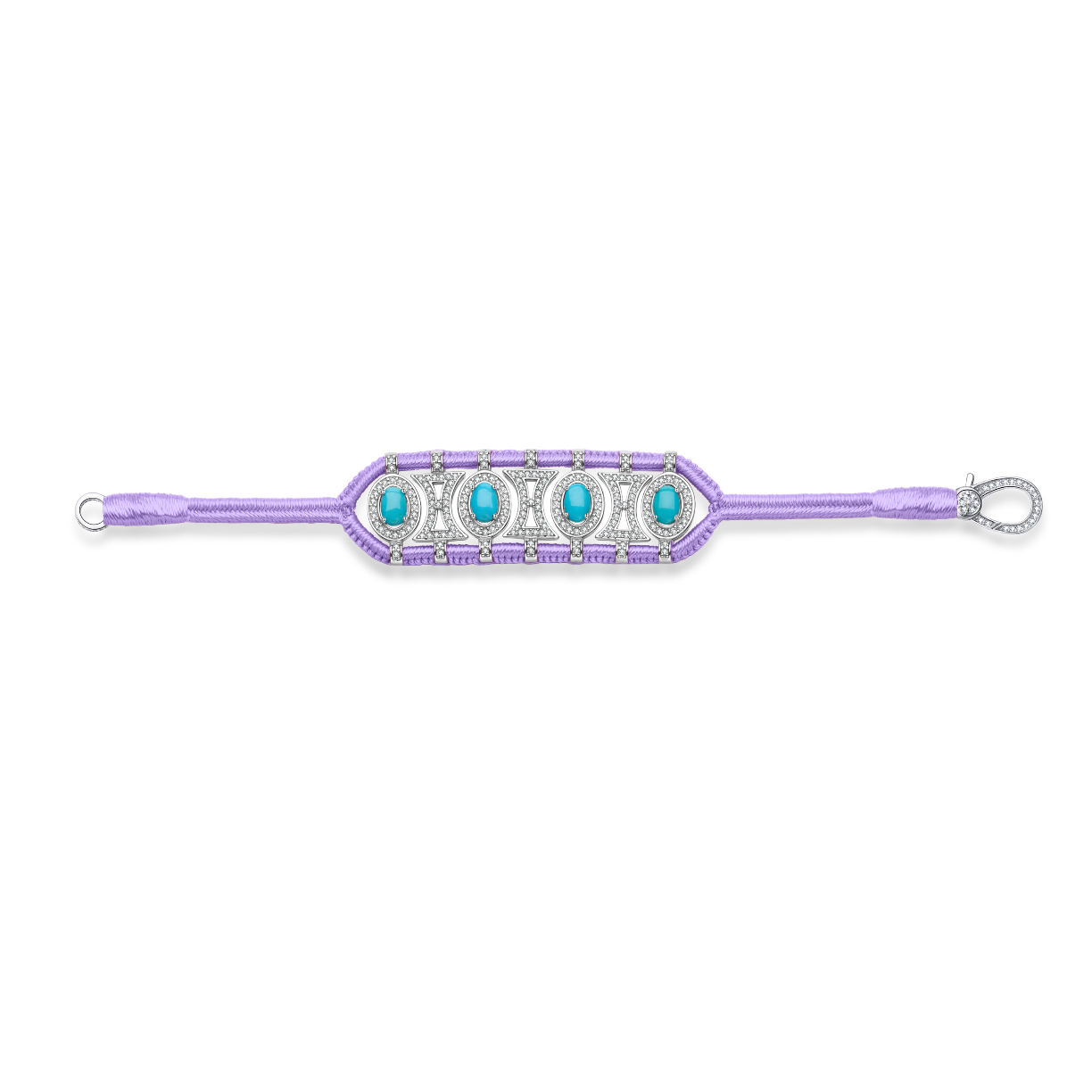 Bracelet Olinda lilas - turquoises