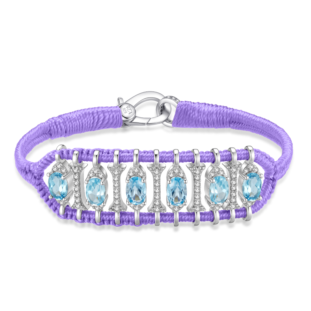 Teresina lilac bracelet - Topaz