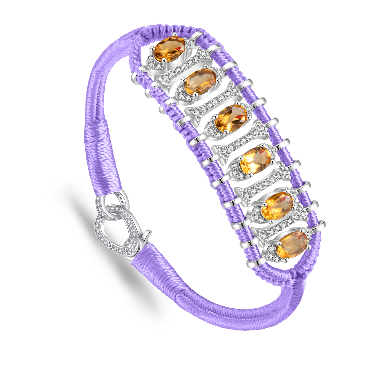 Teresina Lilac bracelet - Citrine