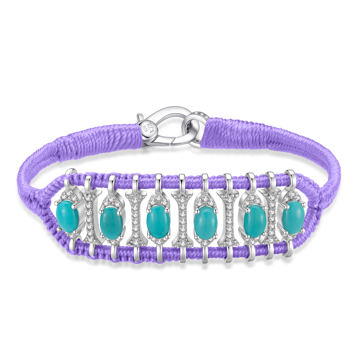 Teresina lilac bracelet - Turquoise