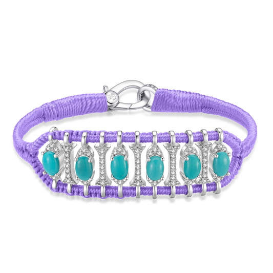 Bracelet Teresina lilac - Turquoises