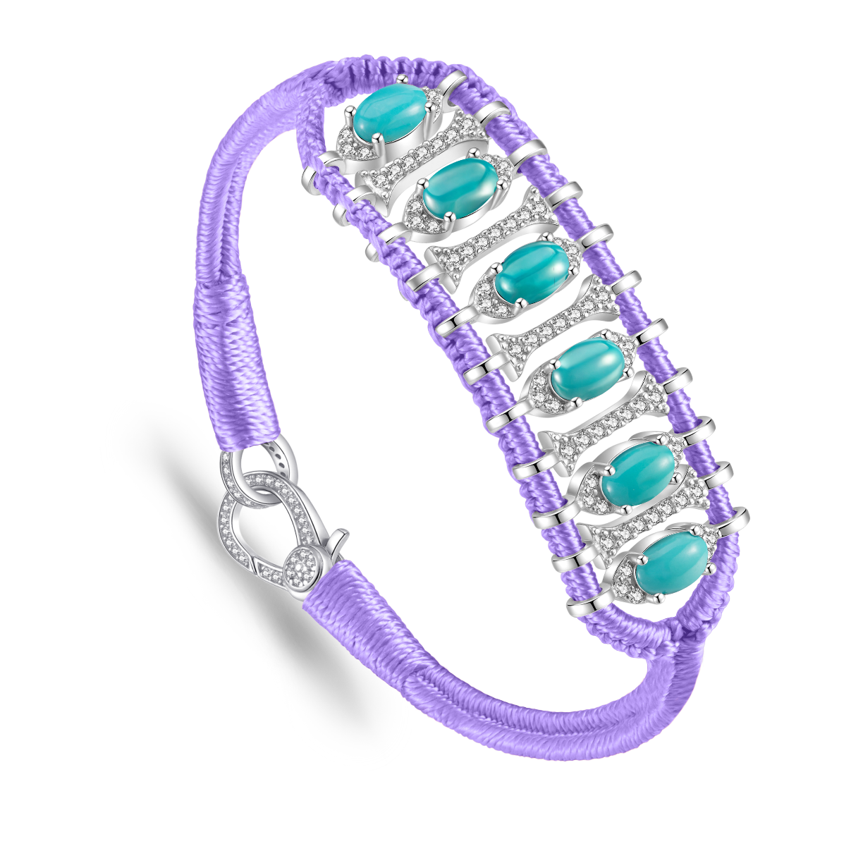 Teresina lilac bracelet - Turquoise