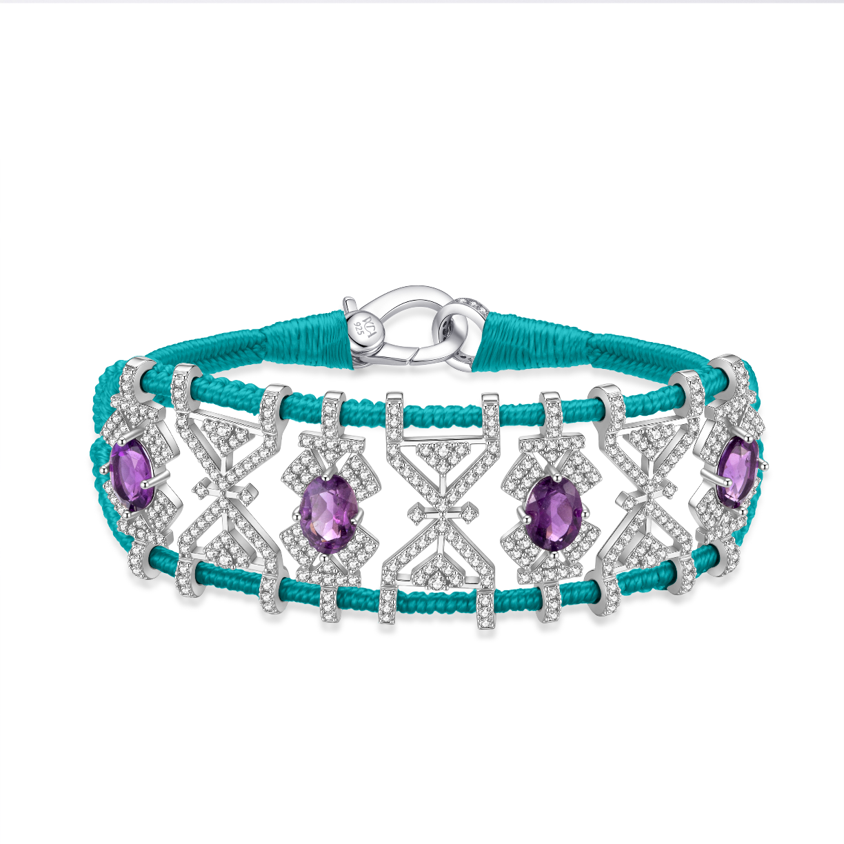 Bracelet Fortalezza Turquoise - Amethysts