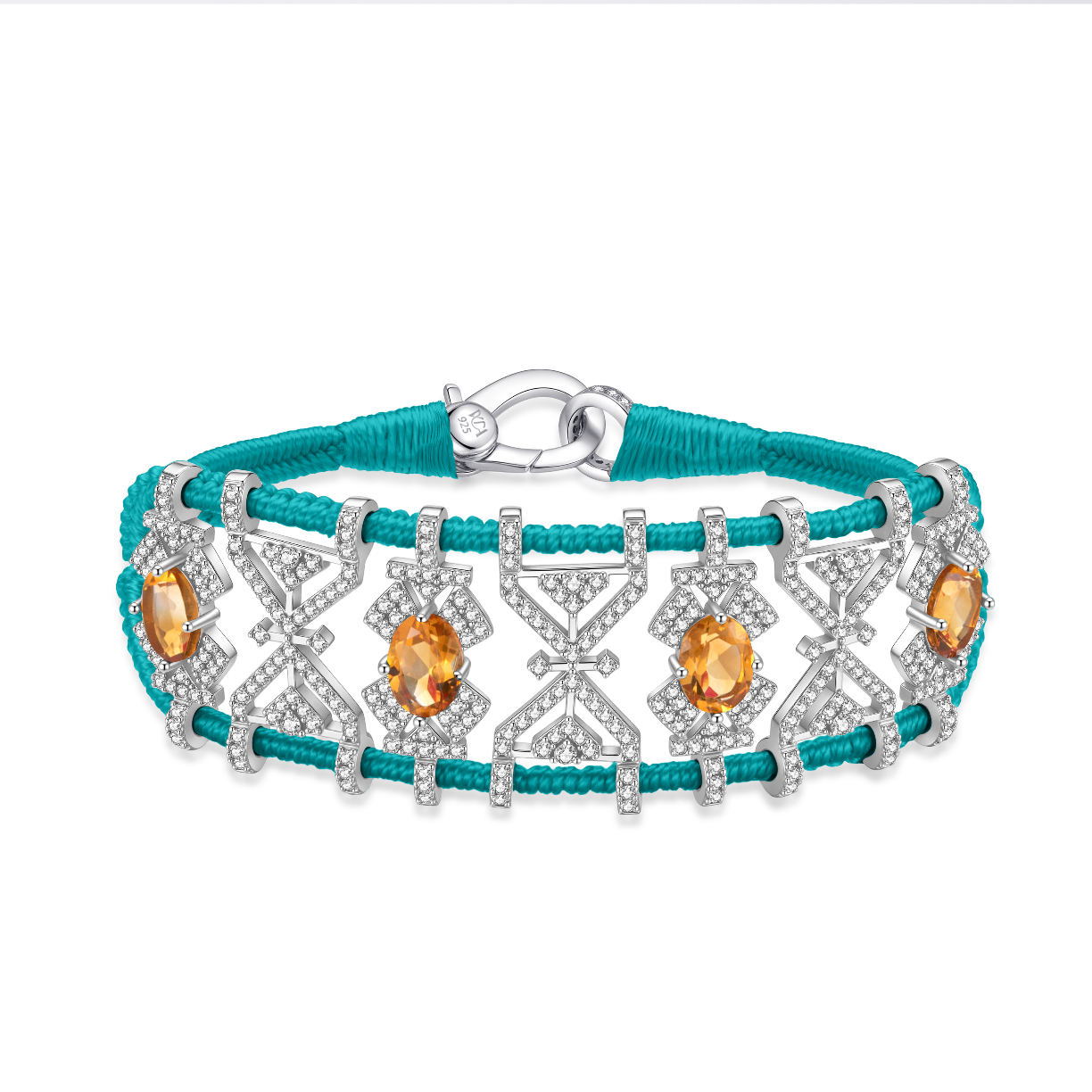 Bracelet Fortalezza Turquoise- Citrines