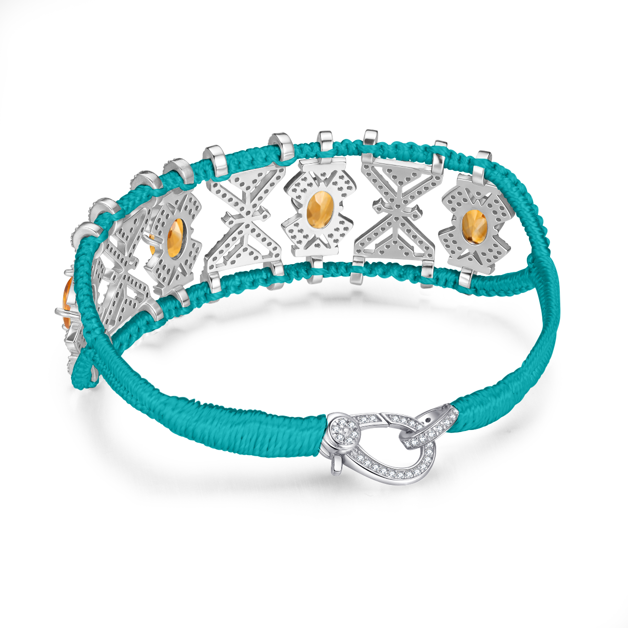 Bracelet Fortalezza Turquoise- Citrines