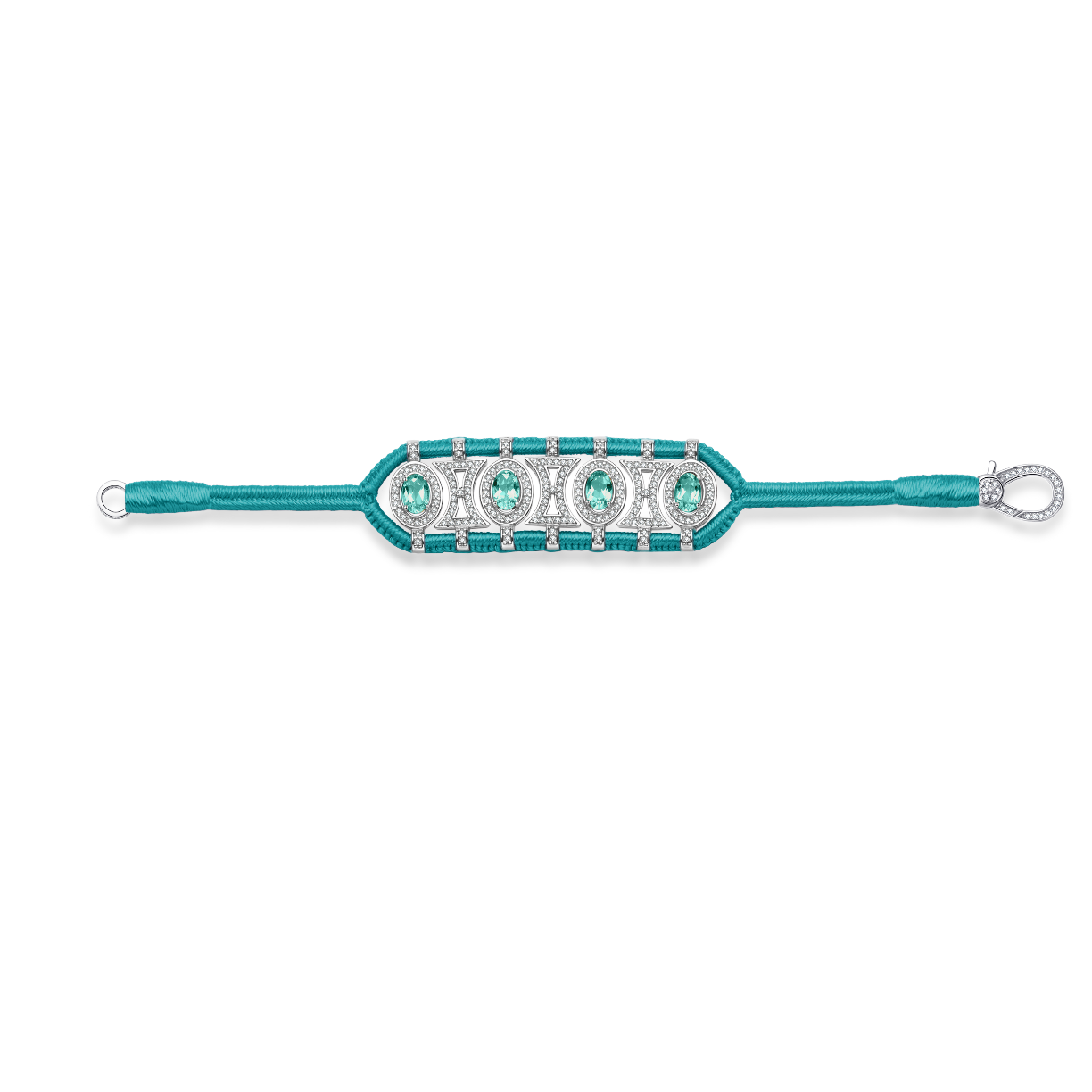Olinda Turquoise bracelet - Emeralds