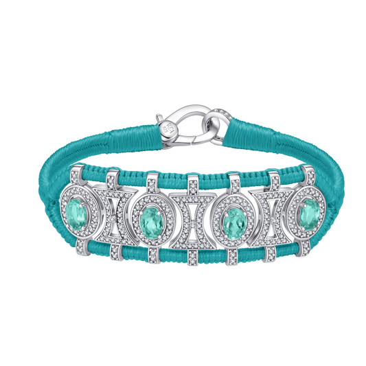Olinda Turquoise bracelet - Emeralds
