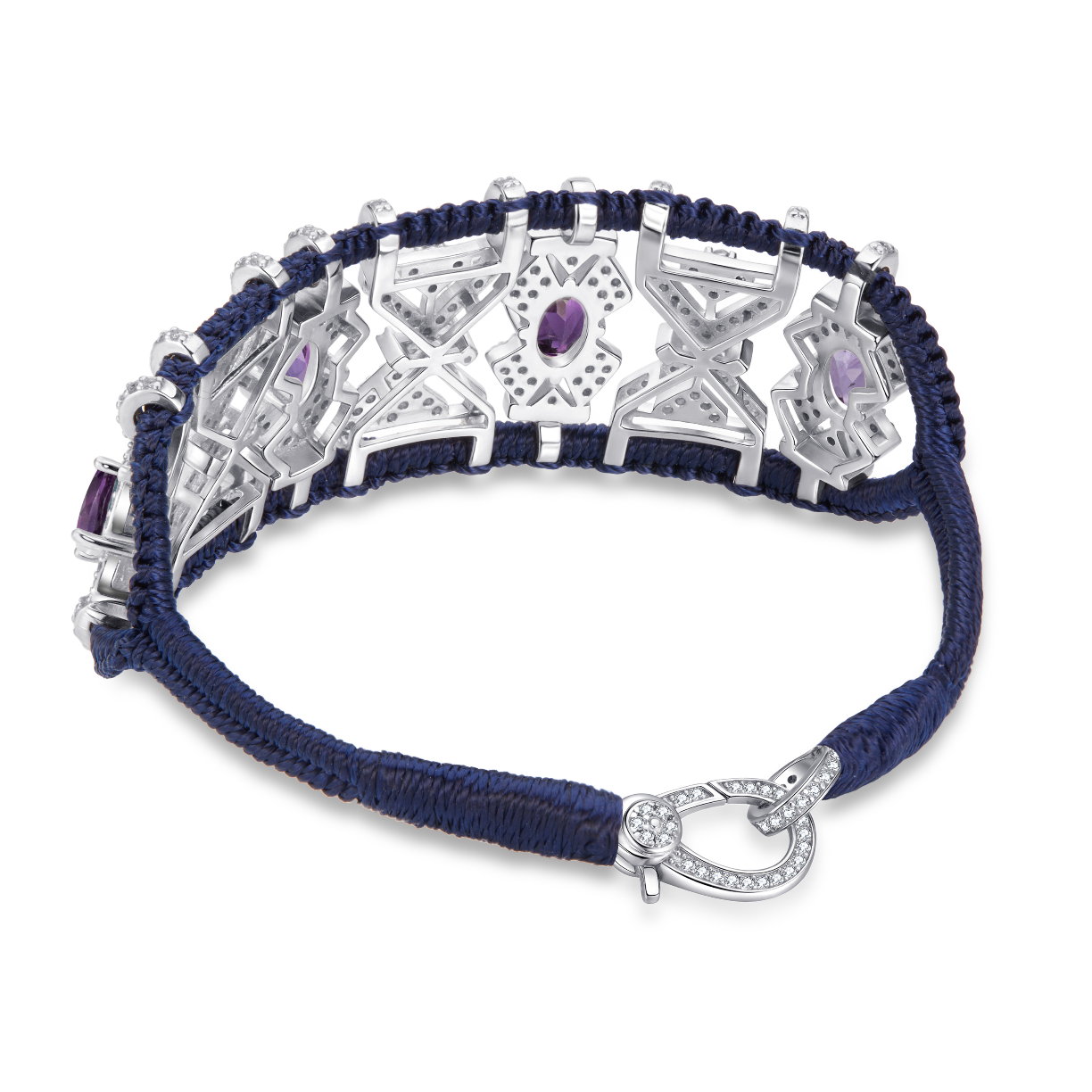 Bracelet Fortalezza Navy - Amethysts