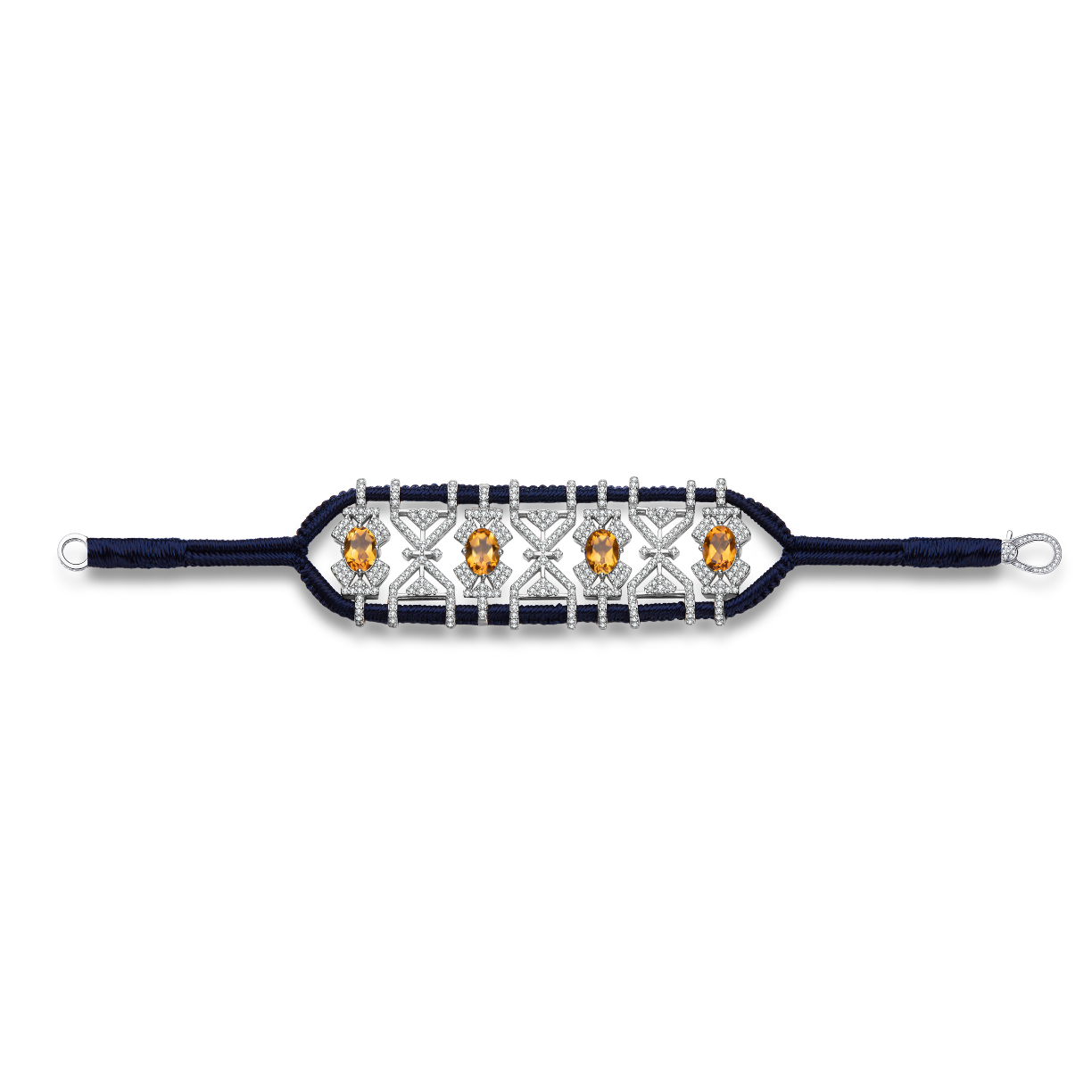 Bracelet Fortalezza Navy - Citrines