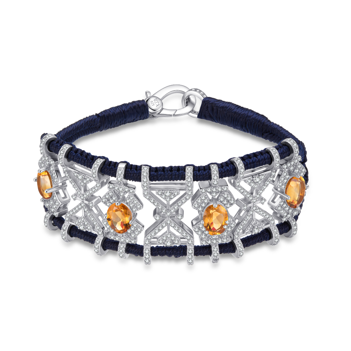 Bracelet Fortalezza Navy - Citrines
