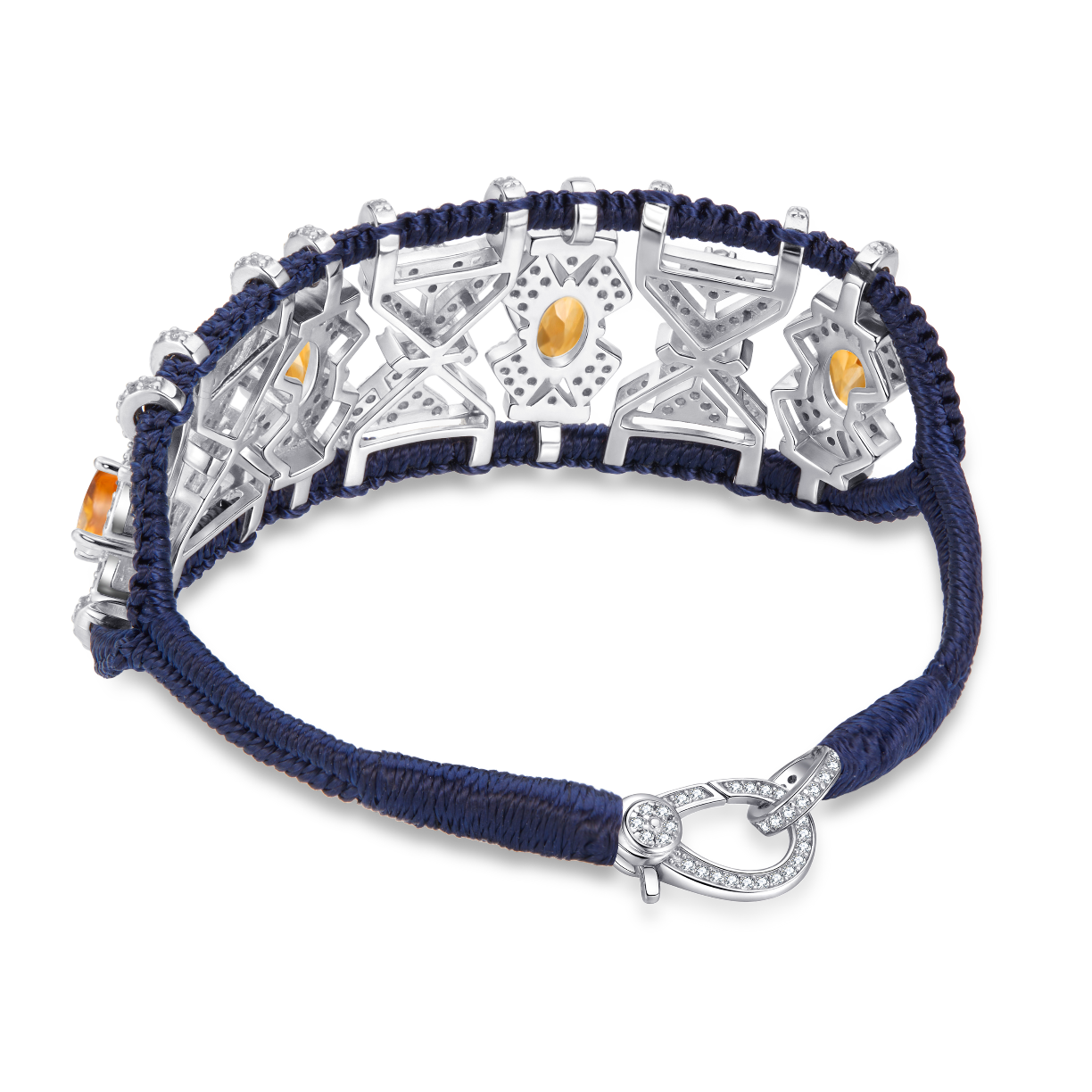 Bracelet Fortalezza Navy - Citrines