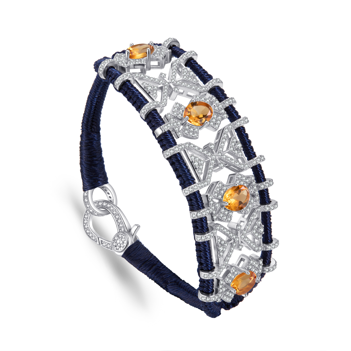 Bracelet Fortalezza Navy - Citrines