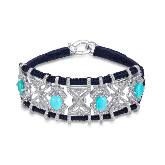 Bracelet Fortalezza Navy - Turquoises