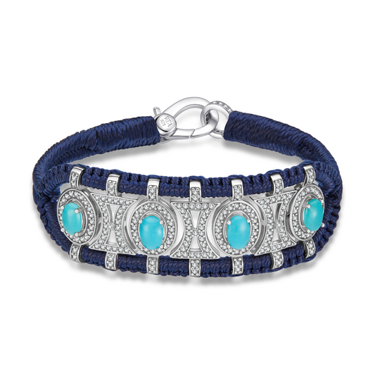 Bracelet Olinda navy - turquoises