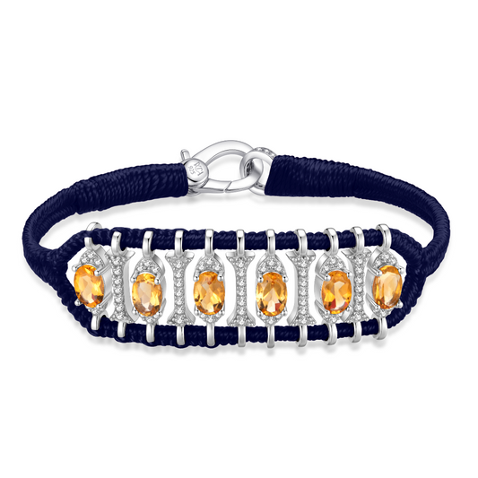 Bracelet Teresina Navy - Citrines