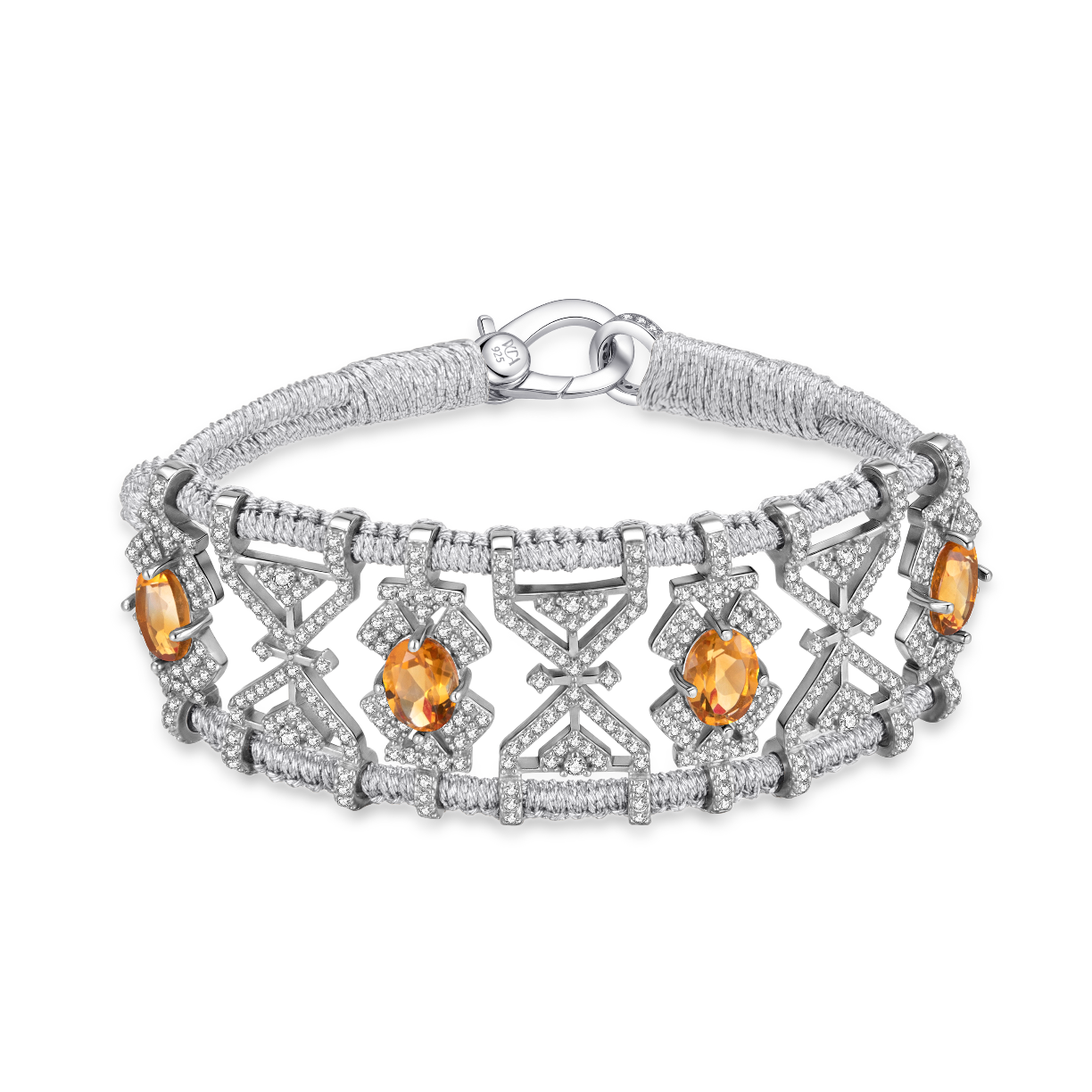 Bracelet Fortalezza Silver - Citrines