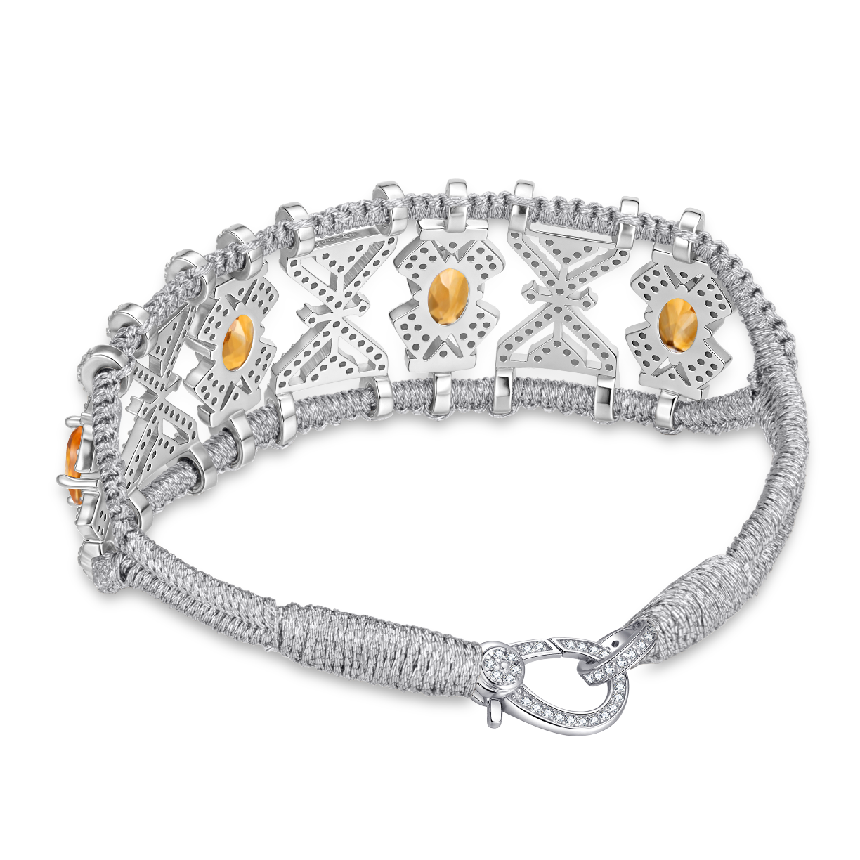 Bracelet Fortalezza Silver - Citrines