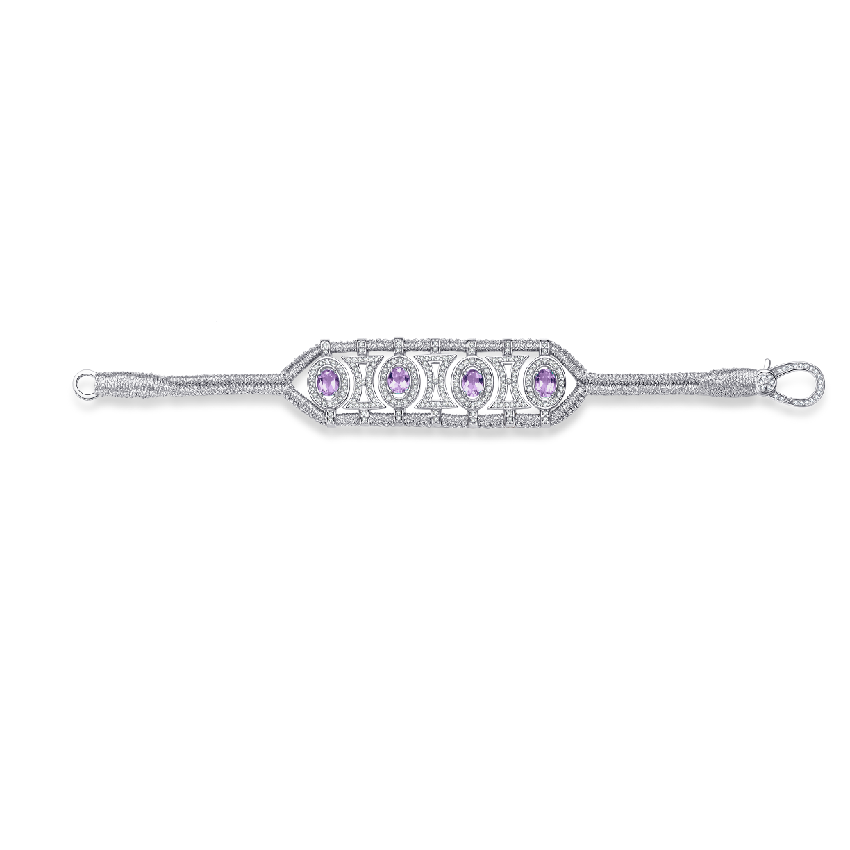 Olinda  silver bracelet - Amethysts