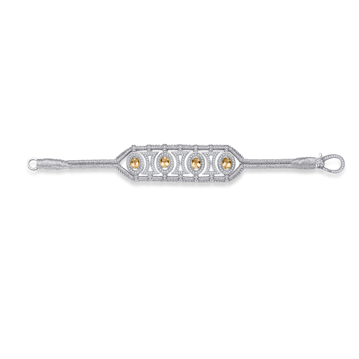 Olinda silver bracelet - Citrines